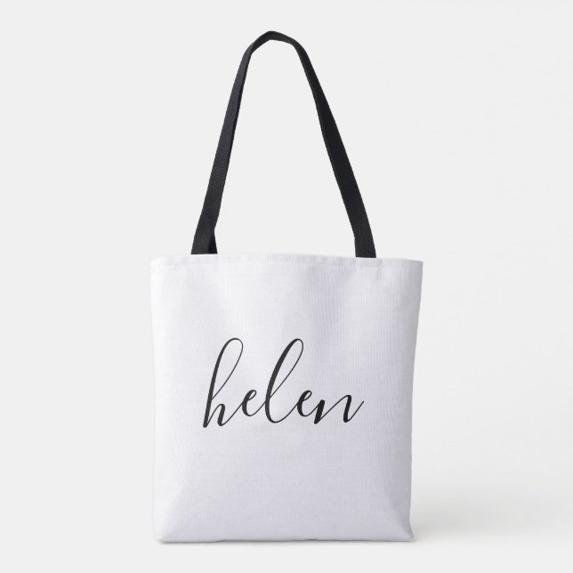 Script Name Custom Personalized Gift Tote Bag (Back)
