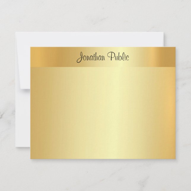 Script Name Elegant Faux Gold Template Modern (Front)