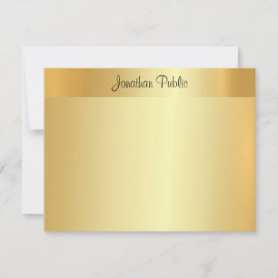 Script Name Elegant Faux Gold Template Modern