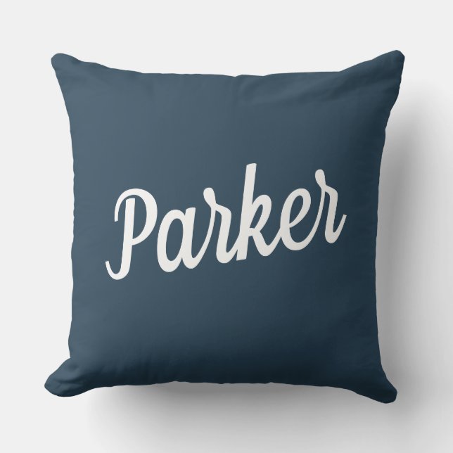 Script Name Kids Bedroom Playroom Nursery Throw Pillow (Front)