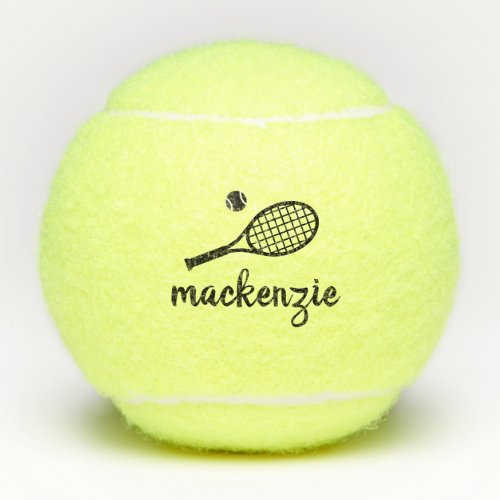 Script Name Modern Personalized  Tennis Balls