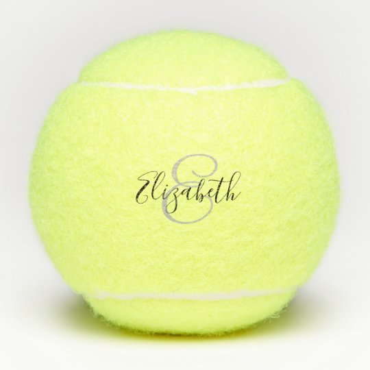 Script Name Monogram Personalized Tennis Balls