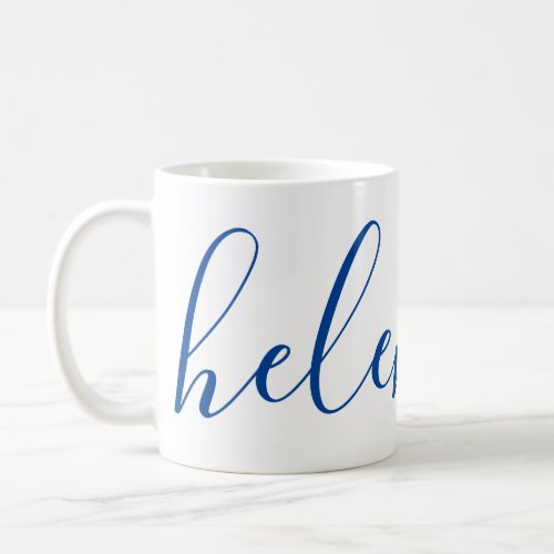 Script Name Personalized Gift Custom Blue Mug 