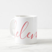 Script Name Personalized Gift Custom Pink Mug  (Front Left)