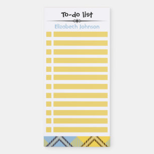 Script Name Personalized To Do List Plaid Tartan Magnetic Notepad