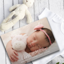 Script Name Photo Overlay Birth Announcement