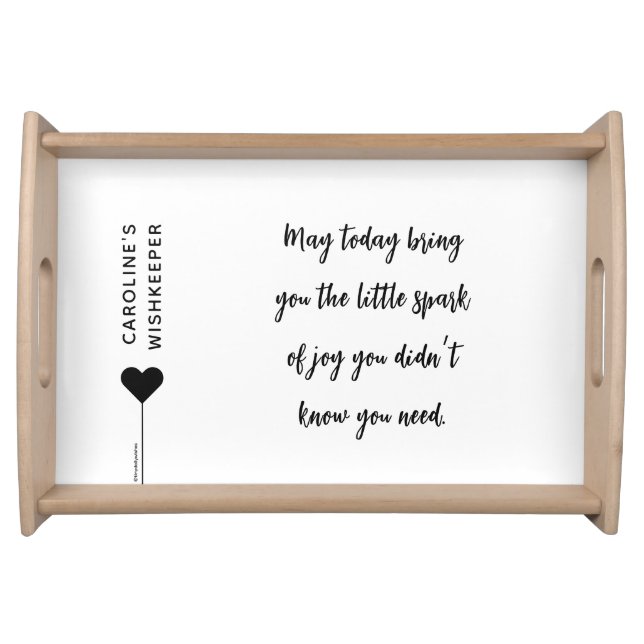 Script Name Quote Breakfast in Bed Serving Tray (Front)