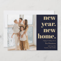 Script New Year New Home Holidays Photo Moving Holiday Card