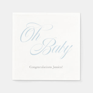 Script Oh Baby Baby Shower It's A Boy Paper Napkins