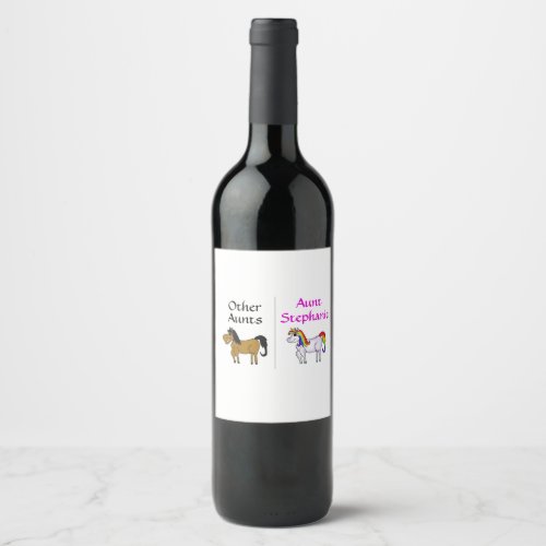 Script Other Aunts Me Name Funny Aunt Gift Wine Label
