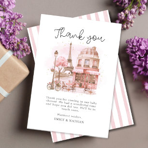 Script Paris Patisserie Thank You Baby Shower Card