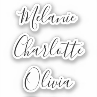 Script Personalized Bridesmaid's Name stickers