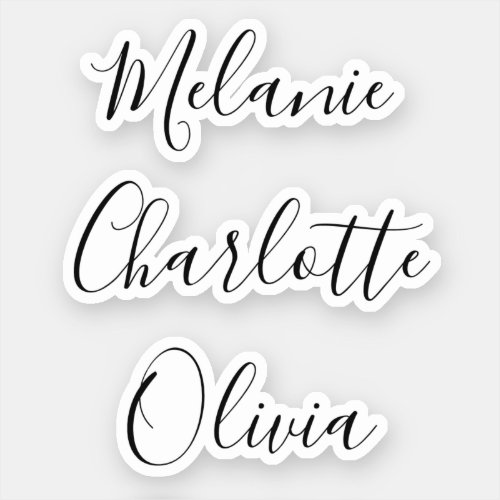  Script Personalized Bridesmaids Name stickers