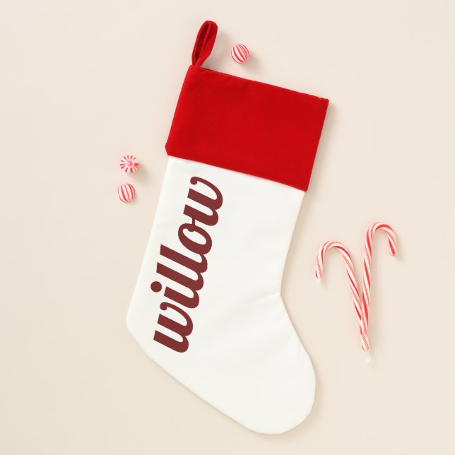 Script Personalized Christmas Stocking (Front)