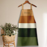 Script Personalized Stripe All-Over Print Apron<br><div class="desc">This clean modern stripe design will give a professional look to your favorite Challah baker. Her baking is a work of art! Sign her name on the apron and celebrate the art of fine baking with this fresh, look. Coordinates with our Matching Striped Challa Dough Cover which you can find...</div>