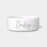 Script pet name custom bowl<br><div class="desc">This simple script feed bowl will look great in your kitchen. Add your pet's name in the Personalize it section.</div>