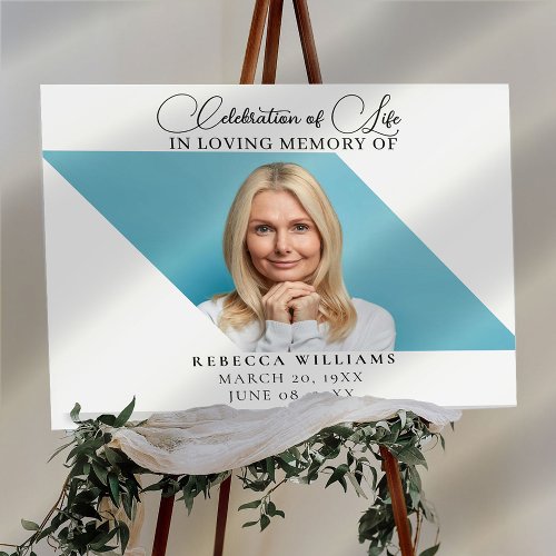 Script Photo Celebration of life Welcome Sign