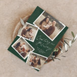 Script Photo Collage Religious Christmas<br><div class="desc">Modern Script Photo Collage Religious Christmas Holiday Magnetic Card. The back is a magnet. Click the personalize button to customize this design with your photos and text.</div>