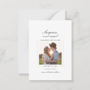 Script Photo Engagement Party Note Card
