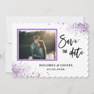 Script Photo Minimalist Save the date Invitation