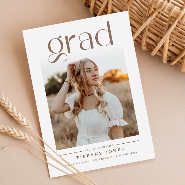 Script Photo Nursing Graduation Announcement Postcard (Creator Uploaded)