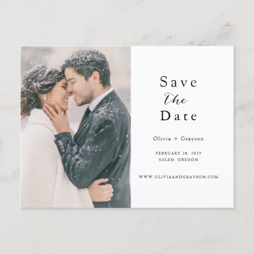 Script  Photo Save the Date  Announcement Postcard