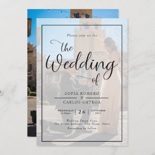 Script Photo Wedding Invitation