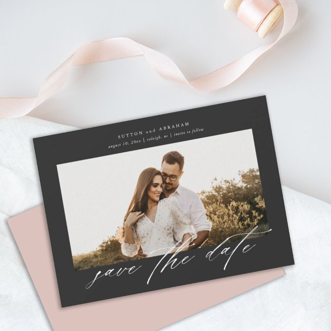 Script photo wedding save the date invitation (Creator Uploaded)