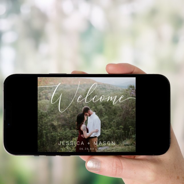Script Photo Wedding Welcome Sign Poster (Front Digital)