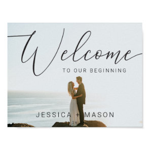 Script Photo Wedding Welcome Sign Poster