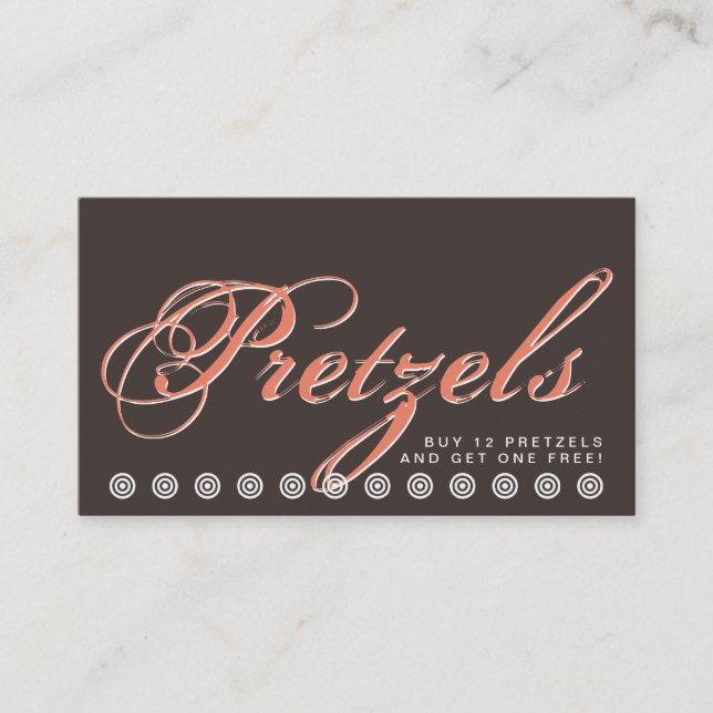 script PRETZELS customer loyalty card (Front)