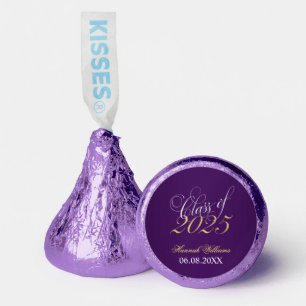 Script Purple Gold Class of 2025 Graduation Hershey®'s Kisses®