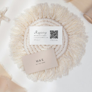 Script QR Code Registry Wedding Enclosure Card