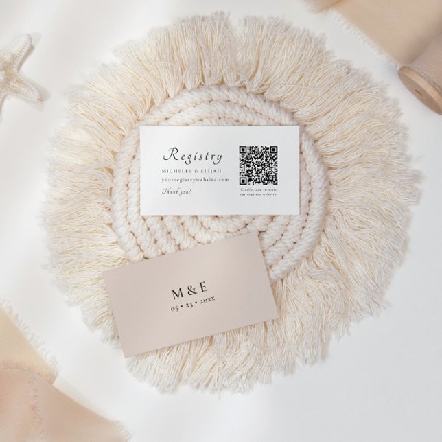 Script QR Code Registry Wedding Enclosure Card (Creator Uploaded)