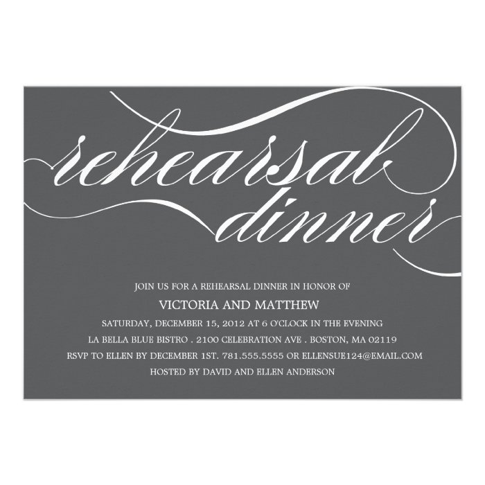 SCRIPT  REHEARSAL DINNER INVITATION