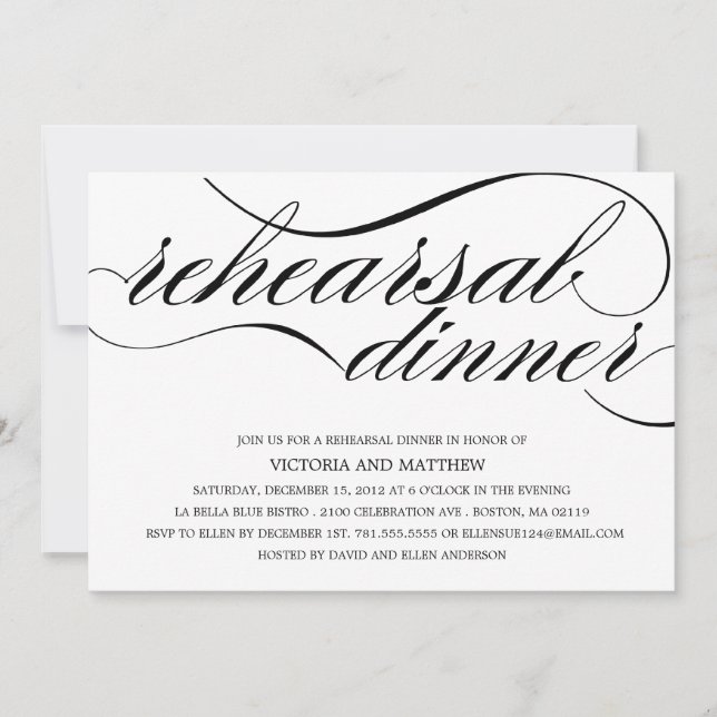 SCRIPT | REHEARSAL DINNER INVITATION (Front)