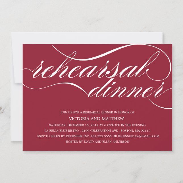 SCRIPT | REHEARSAL DINNER INVITATION (Front)