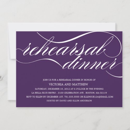 SCRIPT | REHEARSAL DINNER INVITATION