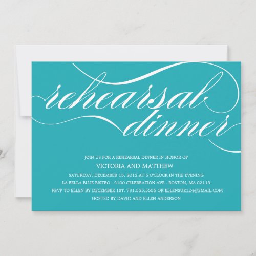 SCRIPT | REHEARSAL DINNER INVITATION