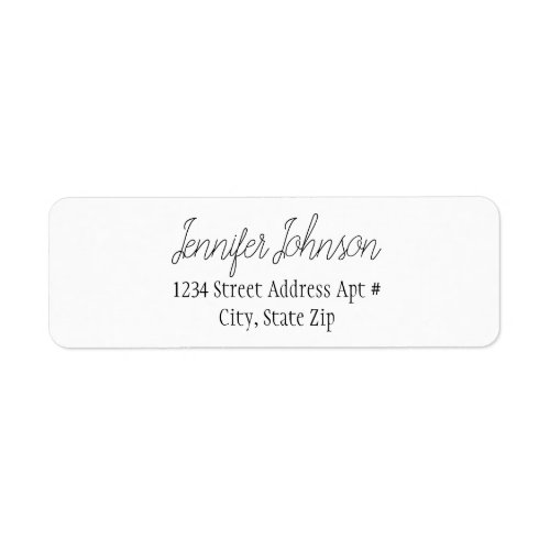 Script Return Address Envelope Label