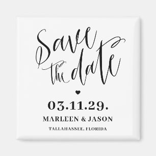 Script Save the date Magnet