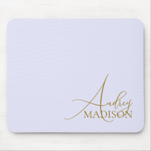 Script Serif Name Purple Lavender Mouse Pad