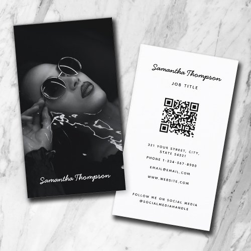 Script Signature Professional Photography  Business Card