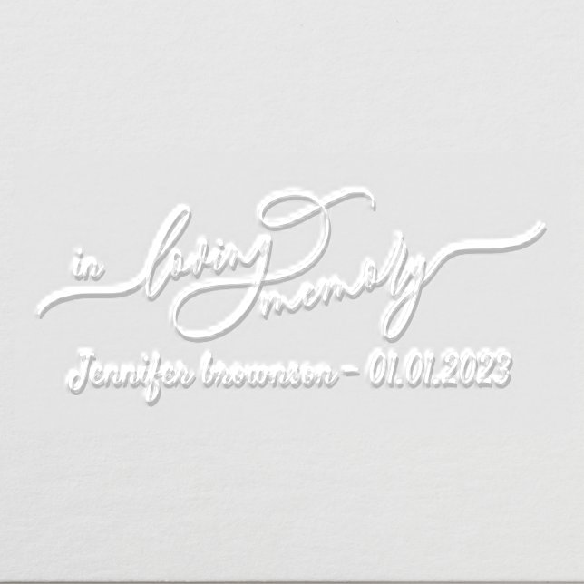 Script Signature Simple In loving memory sign Embosser (Design)