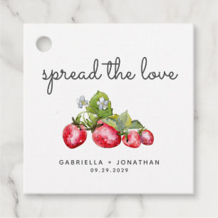 Script Spread The Love Strawberry Jam Favor Tags