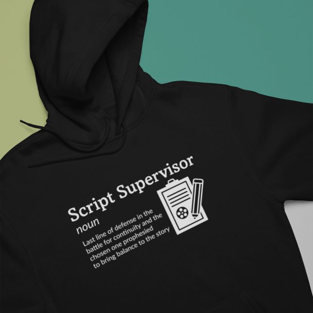 Script Supervisor Definition Dark Mode - Film Crew Hoodie (Creator Uploaded)