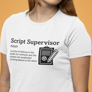 Script Supervisor Definition Light Mode - Movie T-Shirt
