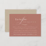 Script Terracotta Recipe Request Bridal Shower Enclosure Card