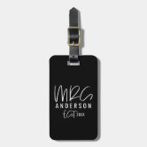 Tropical Floral Mr. and Mrs. Custom Luggage Tags