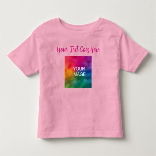 Script Text Name Pink Upload Your Own Image Photo Toddler T_shirt